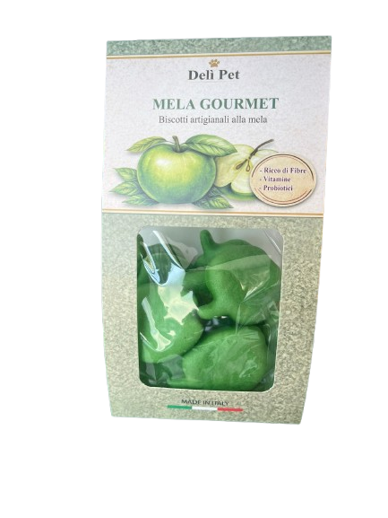 Deli Pet Biscotti Artigianali alla Frutta per Cani gusto Mela Verde (Kg/size: 0,250)