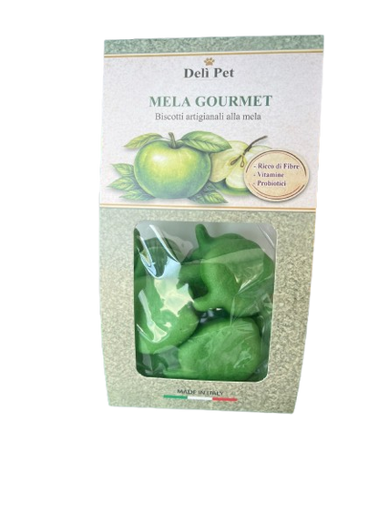 Deli Pet Biscotti Artigianali alla Frutta per Cani gusto Mela Verde (Kg/size: 0,250)