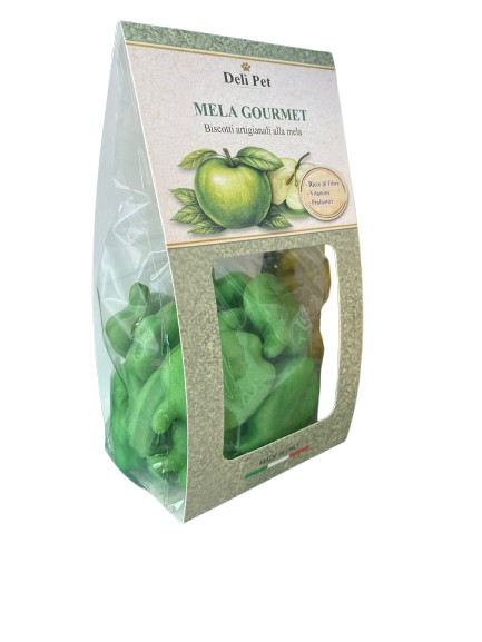 Deli Pet Biscotti Artigianali alla Frutta per Cani gusto Mela Verde (Kg/size: 0,250)