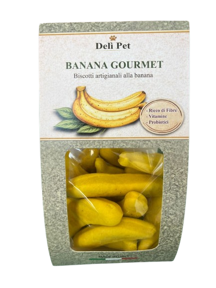 Deli Pet Biscotti Artigianali alla Frutta per Cani gusto Banana (Kg/Size: 0,250)