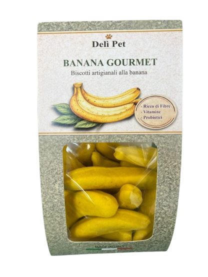 Deli Pet Biscotti Artigianali alla Frutta per Cani gusto Banana (Kg/Size: 0,250)