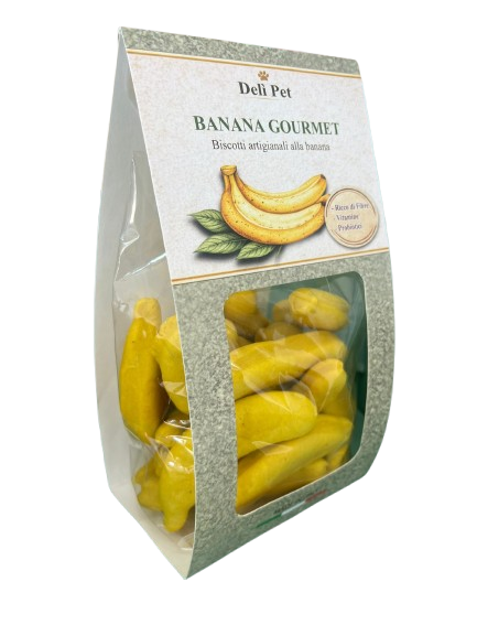 Deli Pet Biscotti Artigianali alla Frutta per Cani gusto Banana (Kg/Size: 0,250)