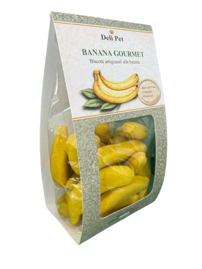 Deli Pet Biscotti Artigianali alla Frutta per Cani gusto Banana (Kg/Size: 0,250)
