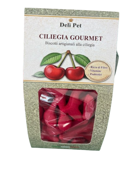Deli Pet Biscotti Artigianali alla Frutta per Cani gusto Ciliegia(Kg/Size: 0,250)