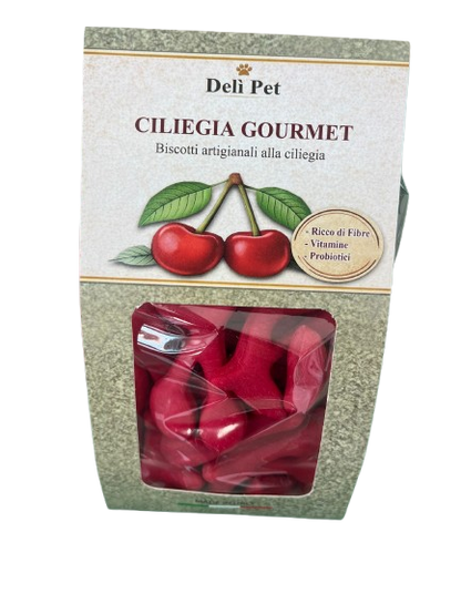 Deli Pet Biscotti Artigianali alla Frutta per Cani gusto Ciliegia(Kg/Size: 0,250)