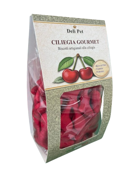 Deli Pet Biscotti Artigianali alla Frutta per Cani gusto Ciliegia(Kg/Size: 0,250)