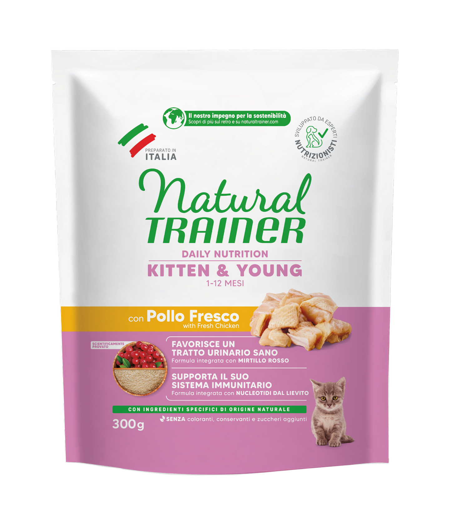 Trainer Natural Daily Nutrition Kitten&Yong Con Pollo (1-12 Mesi) (Kg/Size:0,3)