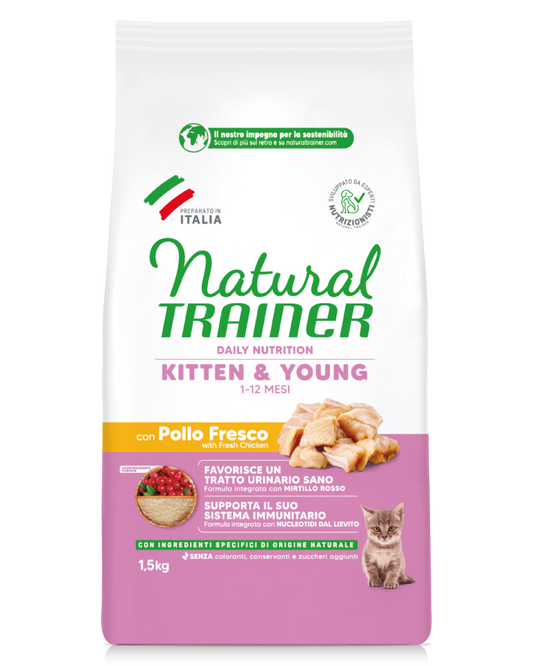 Trainer Natural Daily Nutrition Kitten&Yong Con Pollo (1-12 Mesi) (Kg/Size:1,5)