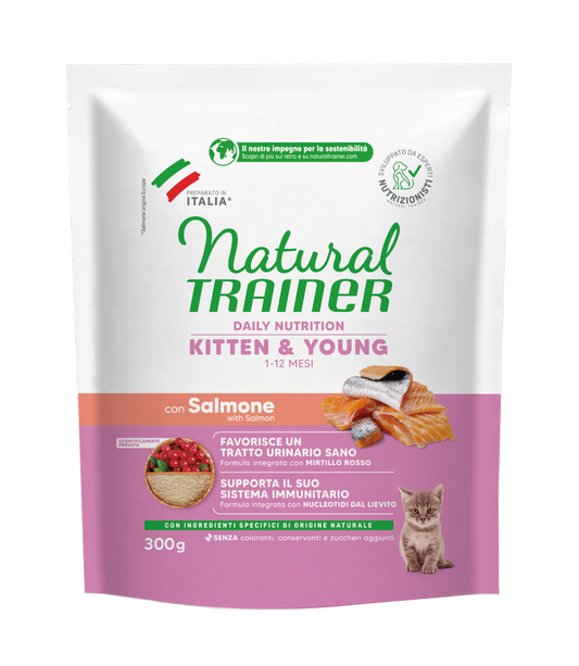 Trainer Natural Daily Nutrition Kitten&Yong Con Salmone (1-12 Mesi) (Kg/Size:0,3)