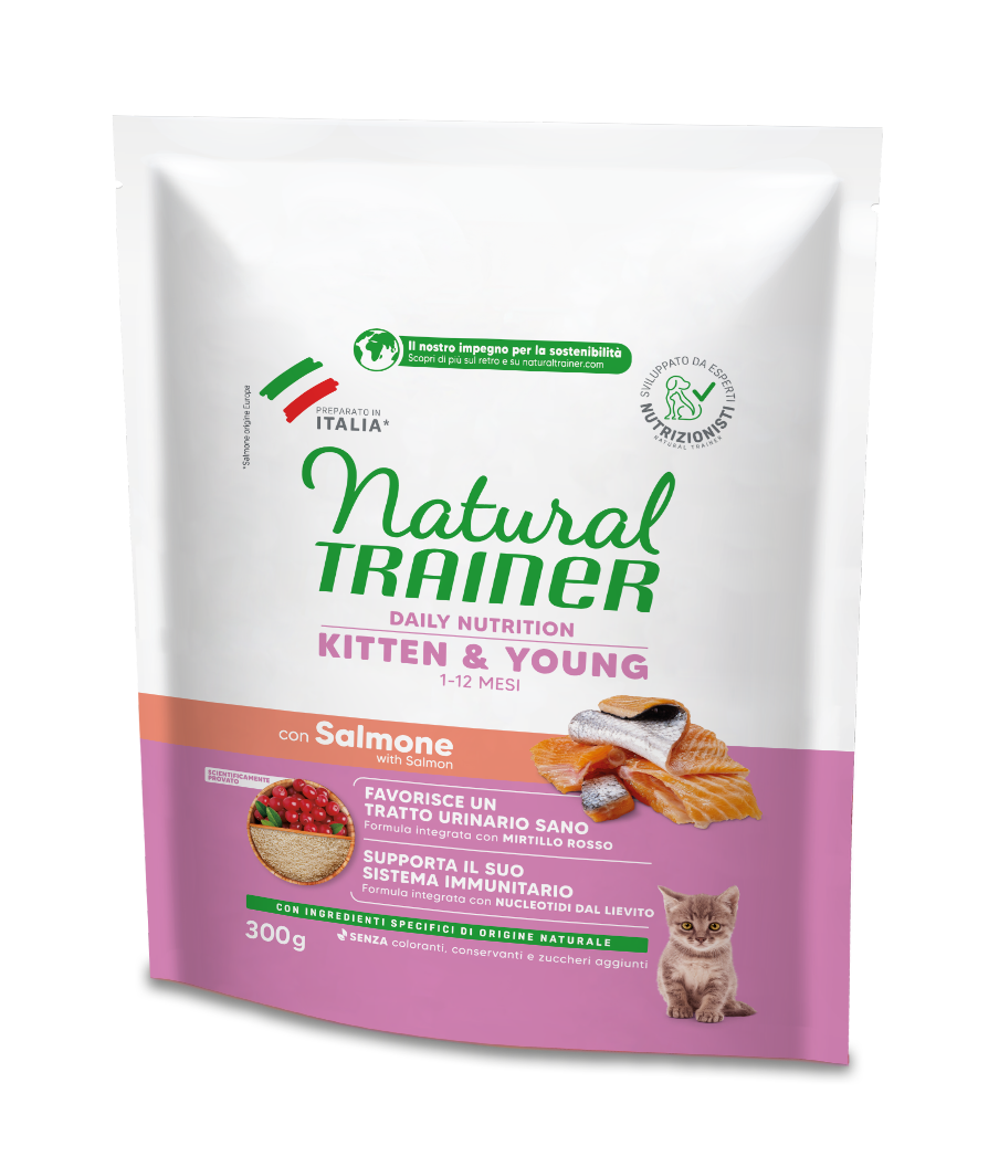 Trainer Natural Daily Nutrition Kitten&Yong Con Salmone (1-12 Mesi) (Kg/Size:0,3)