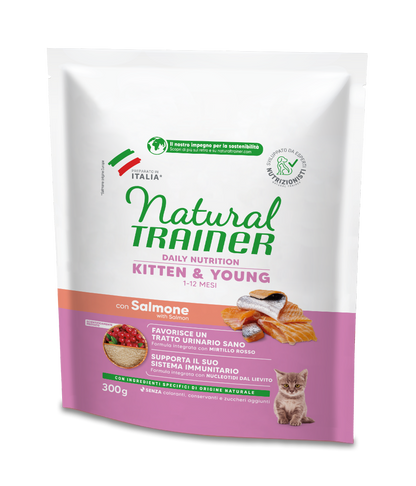 Trainer Natural Daily Nutrition Kitten&Yong Con Salmone (1-12 Mesi) (Kg/Size:0,3)