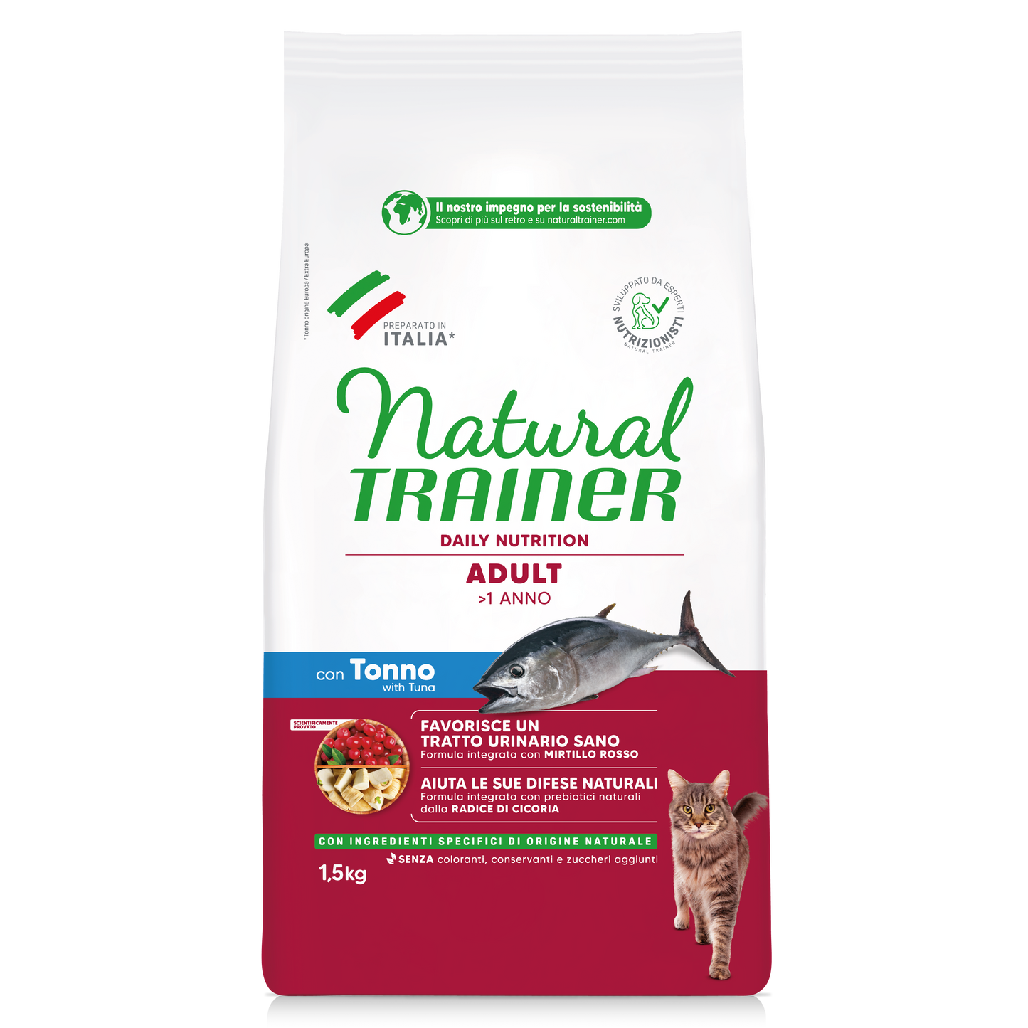 Trainer Natural Daily Nutrition Adult Con Tonno (+1)  (Kg/Size:1,5)
