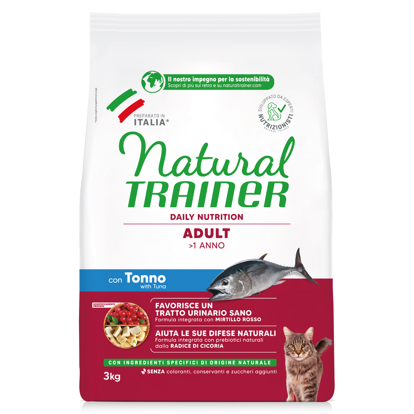Trainer Natural Daily Nutrition Adult Con Tonno(+1)  (Kg/Size:3)