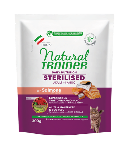Trainer Natural Daily Nutrition Sterilised Con Salmone (+1)  (Kg/Size:0,3)