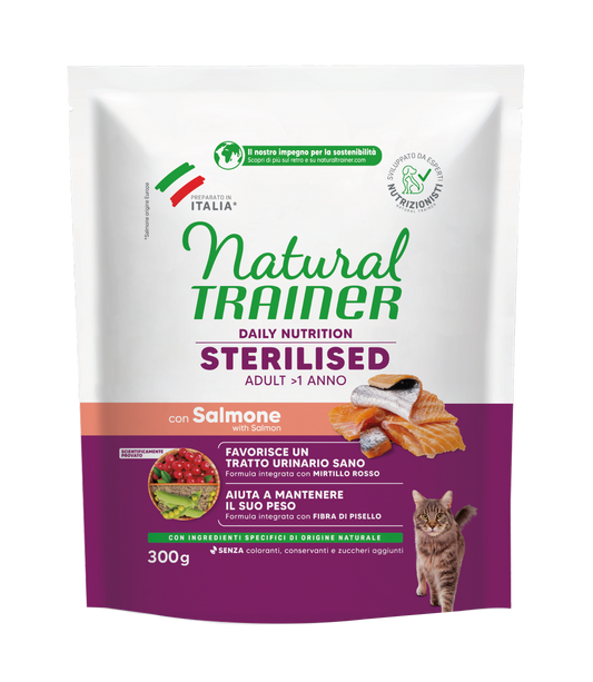 Trainer Natural Daily Nutrition Sterilised Con Salmone (+1)  (Kg/Size:0,3)