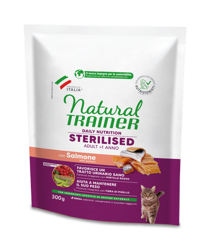 Trainer Natural Daily Nutrition Sterilised Con Salmone (+1)  (Kg/Size:0,3)