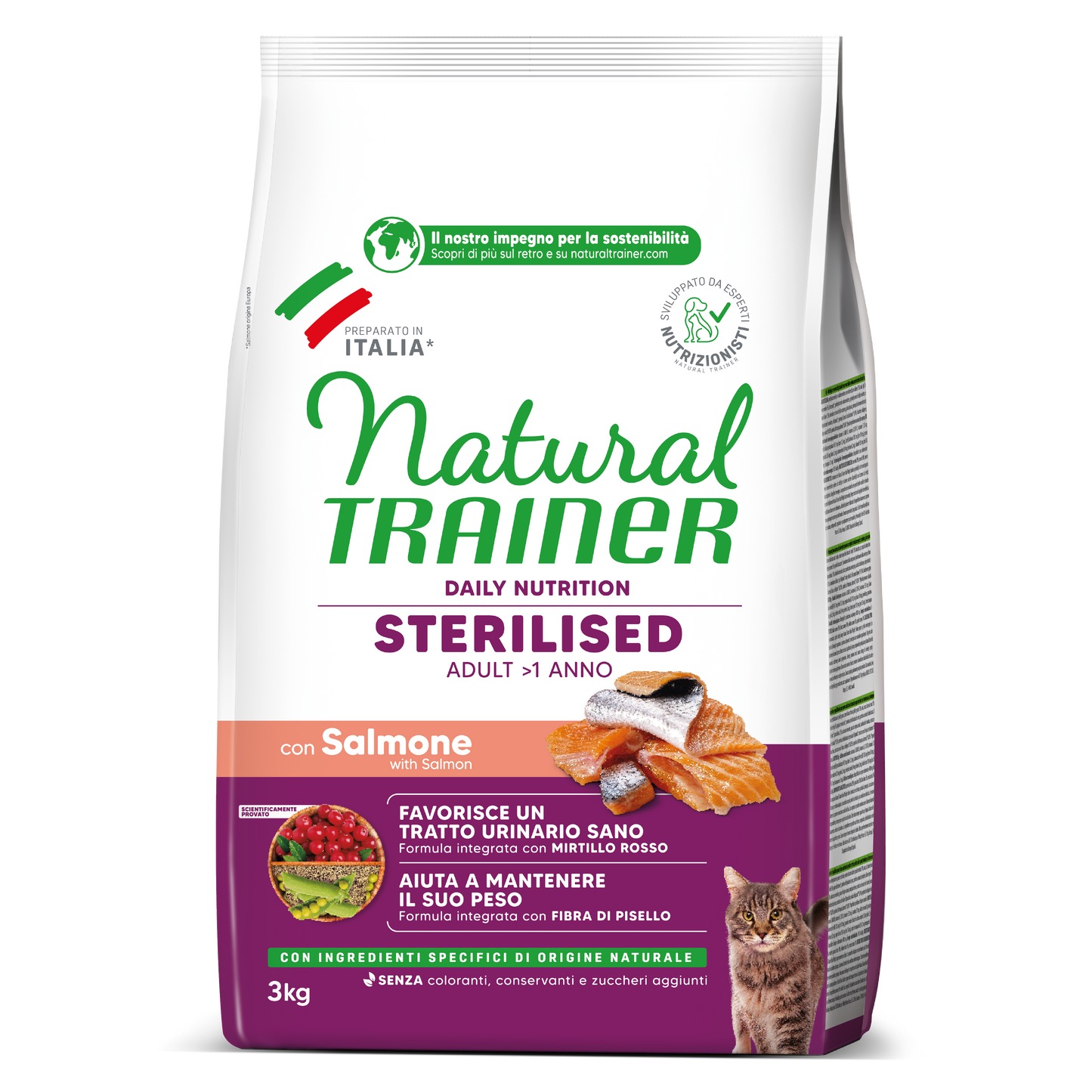 Trainer Natural Daily Nutrition Sterilised Con Salmone (+1)  (Kg/Size:3)