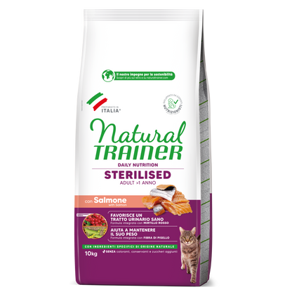 Trainer Natural Daily Nutrition Sterilised Con Salmone (+1)  (Kg/Size:10)