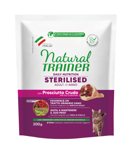 Trainer Natural Daily Nutrition Sterilised Con Prosciutto Crudo (+1)  (Kg/Size:0,3)