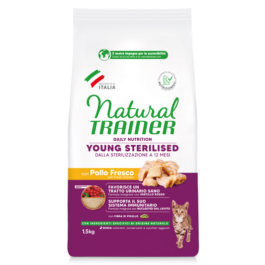 Trainer Natural Daily Nutrition Young Sterilised Con Pollo (7-12 Mesi)  (Kg/Size:1,5)
