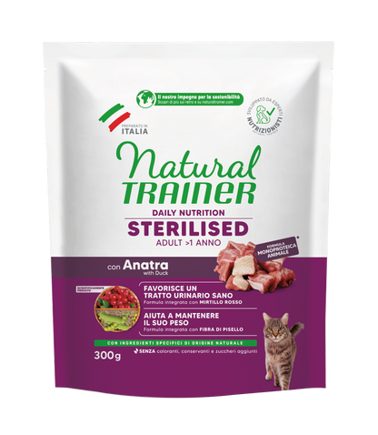 Trainer Natural Daily Nutrition Sterilised Con Anatra (+1)  (Kg/Size:0,3)
