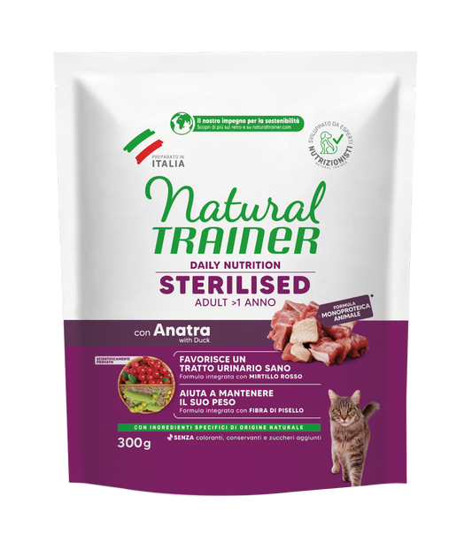 Trainer Natural Daily Nutrition Sterilised Con Anatra (+1)  (Kg/Size:0,3)