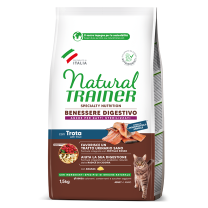 Trainer Natural Speciality Nutrition Benessere Digestivo Con Trota (+1)  (Kg/Size:1,5)