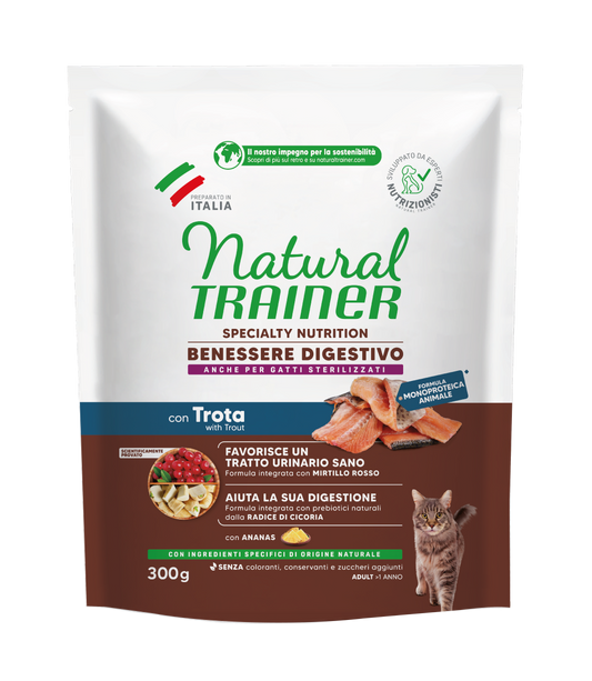 Trainer Natural Speciality Nutrition Benessere Digestivo Con Trota (+1)  (Kg/Size:0,3)