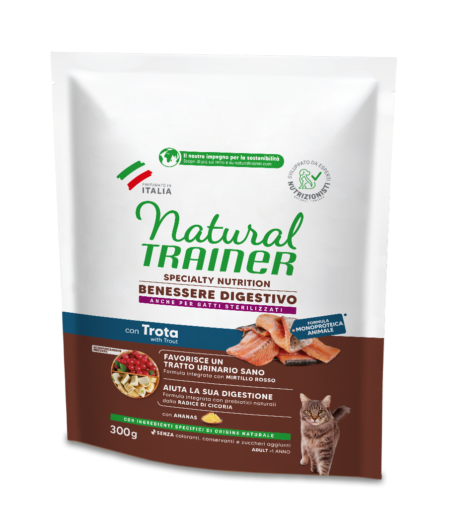 Trainer Natural Speciality Nutrition Benessere Digestivo Con Trota (+1)  (Kg/Size:0,3)