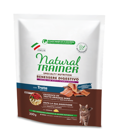 Trainer Natural Speciality Nutrition Benessere Digestivo Con Trota (+1)  (Kg/Size:0,3)