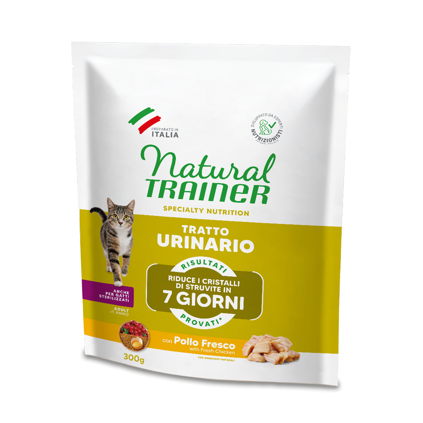 Trainer Natural Speciality Nutrition Tratto Urinario Con Pollo Fresco (+1)  (Kg/Size:0,3)