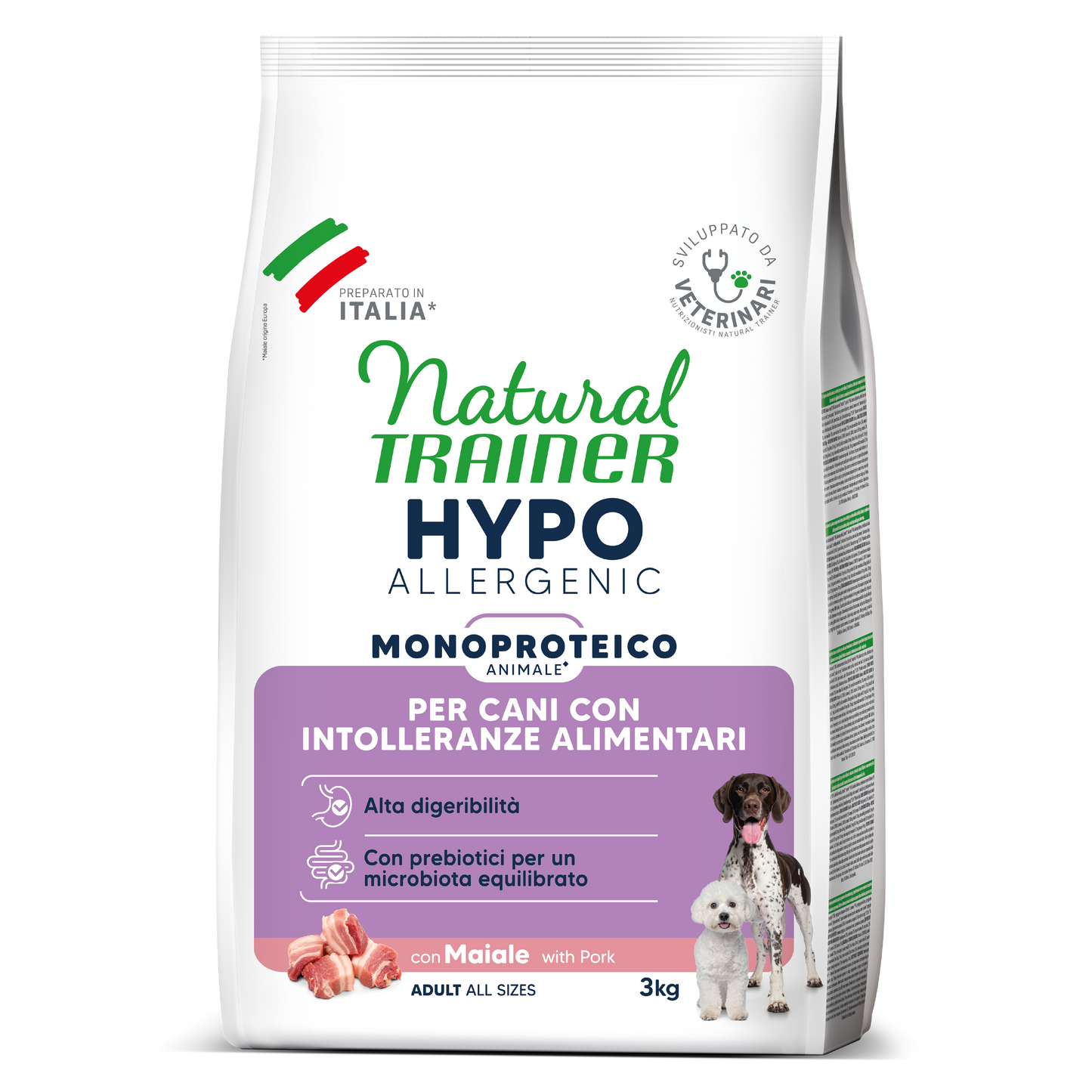 Natural Trainer Hypoallergenic con Maiale (Kg/Size: 3)