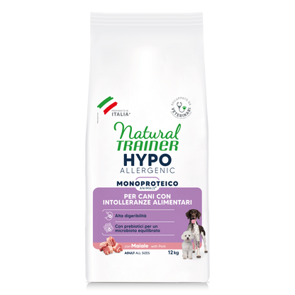 Natural Trainer Hypoallergenic con Maiale Kg/Size: 12)