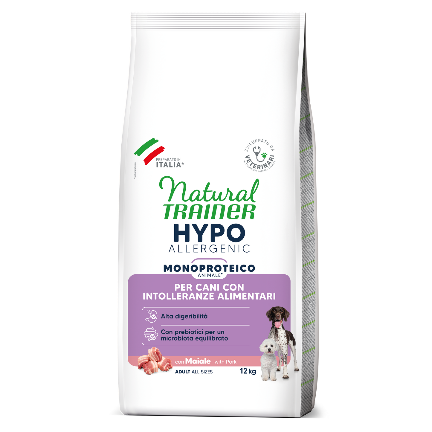 Natural Trainer Hypoallergenic con Maiale Kg/Size: 12)