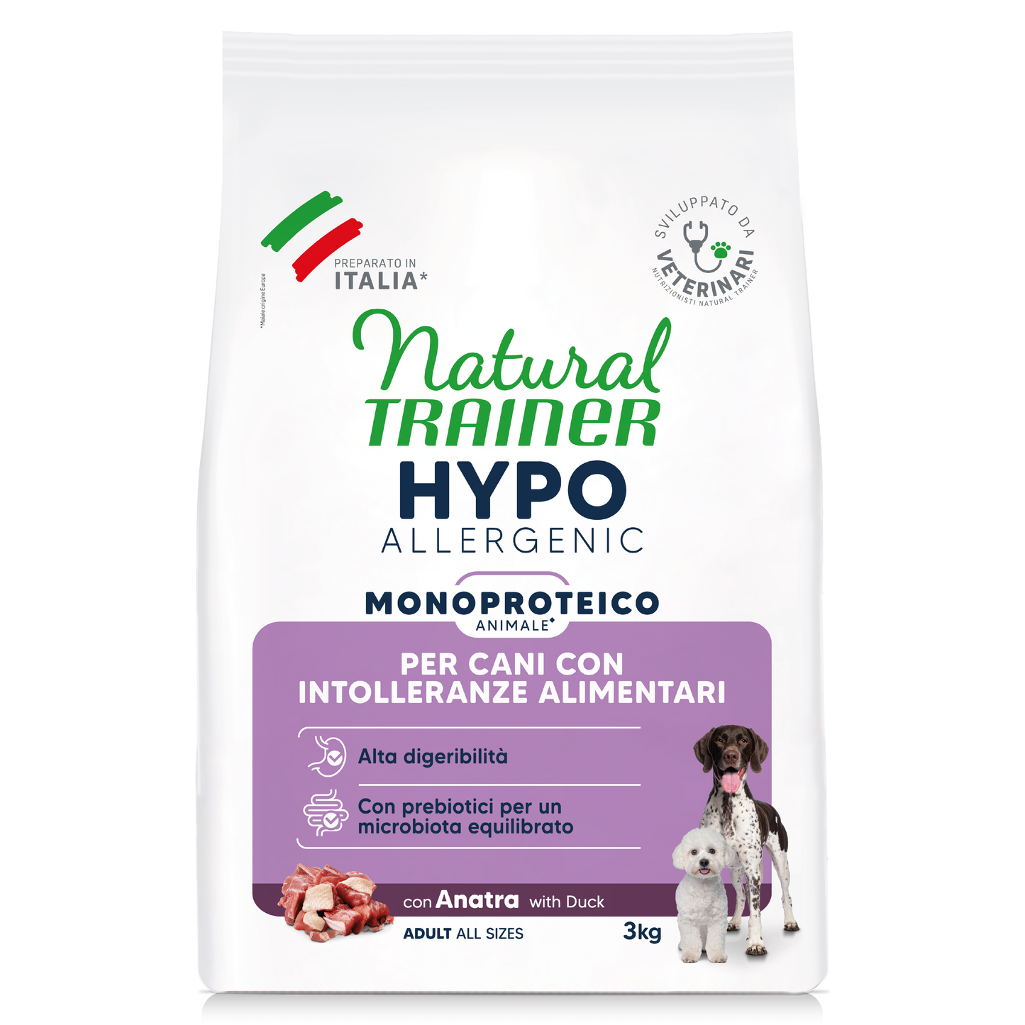 Natural Trainer Hypoallergenic con Anatra (Kg/Size: 3)