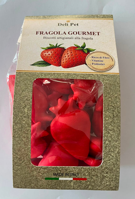 Deli Pet Biscotti Artigianali alla Frutta per Cani gusto Fragola (Kg/size: 0,250)
