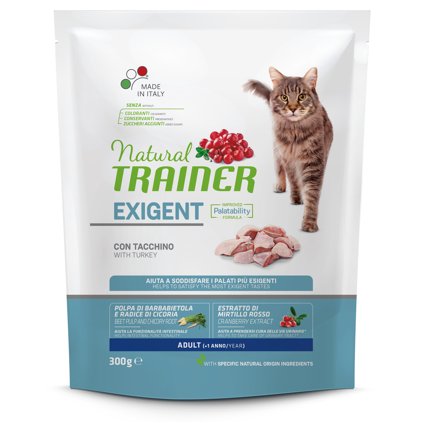 Trainer Natural Cat Adult Exigent Con Tacchino (+1) (Kg/Size:0,3)