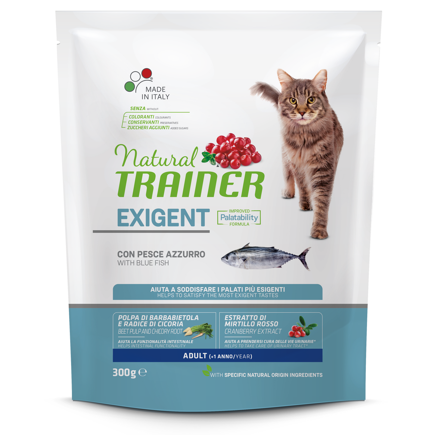 Trainer Natural Cat Adult Exigent Con Pesce Azzurro(+1) (Kg/Size:0,3)