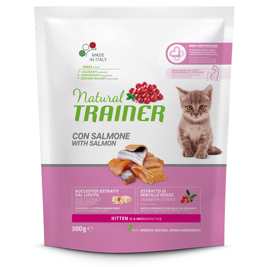 Trainer Natural Kitten Con  Salmone (1-6 Mesi) (Kg/Size:0,3)