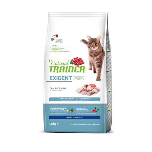 Trainer Natural Cat Adult Exigent Con Tacchino (+1) (Kg/Size:1,5)