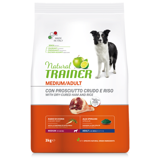 Trainer Natural Adult Medium Con Prosciutto Crudo (Kg/Size:3)