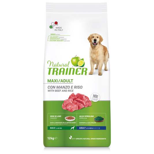 Trainer Natural Maxi Adult Con Manzo (Kg/Size:12)