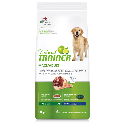 Trainer Natural Adult Maxi Con Prosciutto (Kg/Size:12)