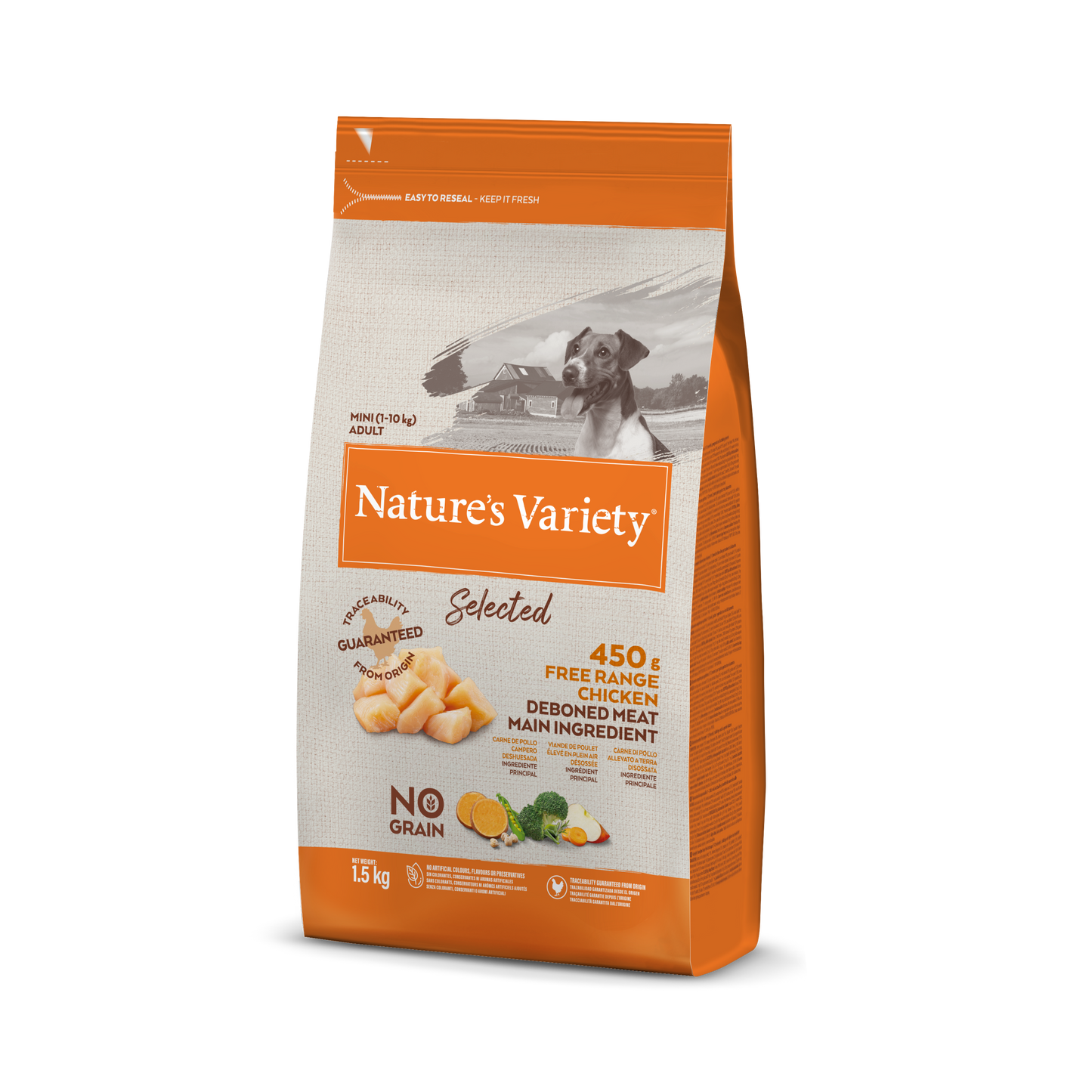 Nature's Variety Dog Selected Mini Adult Pollo Allevato A Terra (Kg/Size:1,5)